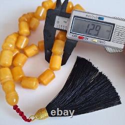 Natural Baltic Amber Islamic Prayer Beads Misbaha Tasbih Rosary 81g