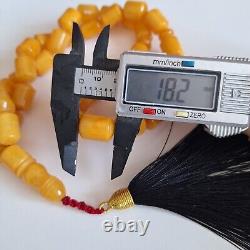 Natural Baltic Amber Islamic Prayer Beads Misbaha Tasbih Rosary 81g