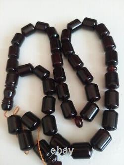 Natural Baltic Amber Islamic Prayer Beads Misbaha Tasbih Rosary 84g Pressed
