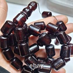 Natural Baltic Amber Islamic Prayer Beads Misbaha Tasbih Rosary 84g Pressed