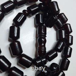 Natural Baltic Amber Islamic Prayer Beads Misbaha Tasbih Rosary 84g Pressed