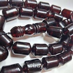 Natural Baltic Amber Islamic Prayer Beads Misbaha Tasbih Rosary 84g Pressed