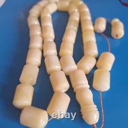 Natural Baltic Amber Islamic Prayer Beads Misbaha Tasbih Rosary 86g