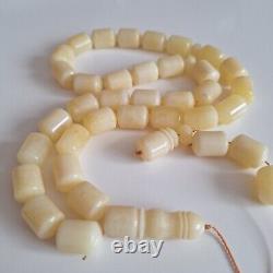 Natural Baltic Amber Islamic Prayer Beads Misbaha Tasbih Rosary 86g