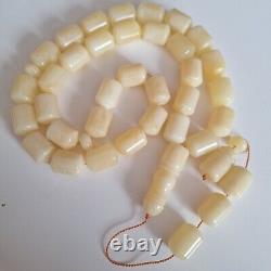 Natural Baltic Amber Islamic Prayer Beads Misbaha Tasbih Rosary 86g