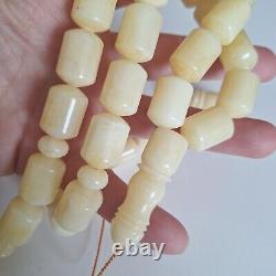 Natural Baltic Amber Islamic Prayer Beads Misbaha Tasbih Rosary 86g