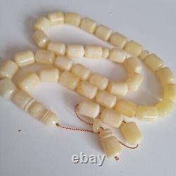 Natural Baltic Amber Islamic Prayer Beads Misbaha Tasbih Rosary 86g