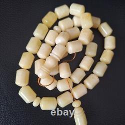 Natural Baltic Amber Islamic Prayer Beads Misbaha Tasbih Rosary 86g