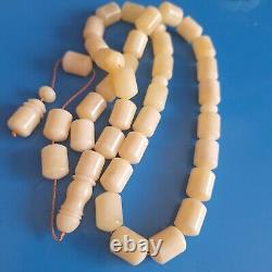 Natural Baltic Amber Islamic Prayer Beads Misbaha Tasbih Rosary 86g