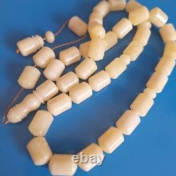 Natural Baltic Amber Islamic Prayer Beads Misbaha Tasbih Rosary 86g