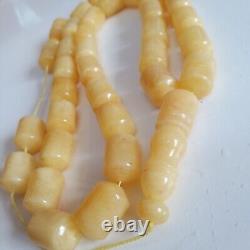 Natural Baltic Amber Islamic Prayer Beads Misbaha Tasbih Rosary 87g Pressed