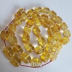 Natural Baltic Amber Islamic Prayer Beads Misbaha Tasbih Rosary 88g