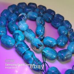 Natural Baltic Amber Islamic Prayer Beads Misbaha Tasbih Rosary 89g 33 Beads