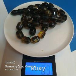 Natural Baltic Amber Islamic Prayer Beads Misbaha Tasbih Rosary 89g 33 Beads