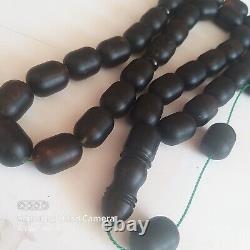 Natural Baltic Amber Islamic Prayer Beads Misbaha Tasbih Rosary 89g 33 beads