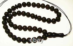 Natural Baltic Amber Islamic Prayer Misbaha Tesbih Rosary 45 Beads pressed