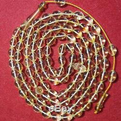 Natural Baltic Amber Islamic Prayer Rosary 99 Olive Beads 40g