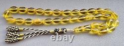Natural Baltic Amber Islamic prayer beads 33 olive beads 16x11mm 45,7gr No. 199