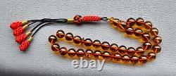 Natural Baltic Amber Islamic prayer beads 33 round beads 11mm 29gr no. 232