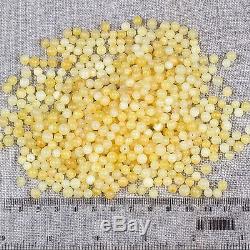 Natural Baltic Amber Loose Holed Round Ball Beads 50g Butterscotch Color