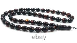 Natural Baltic Amber Muslim Prayer Beads Tesbih Pressed