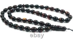 Natural Baltic Amber Muslim Prayer Beads Tesbih Pressed