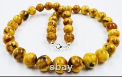 Natural Baltic Amber Necklace Amber Beads Amber beaded Jewelry Pressed