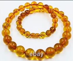 Natural Baltic Amber Necklace Amber Beads Necklace for adult pressed