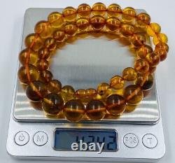 Natural Baltic Amber Necklace Amber Beads Necklace for adult pressed