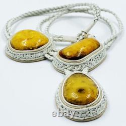 Natural Baltic Amber Necklace Antique Amber Collier Women's Jewelry Necklace