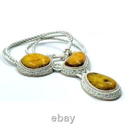 Natural Baltic Amber Necklace Antique Amber Collier Women's Jewelry Necklace