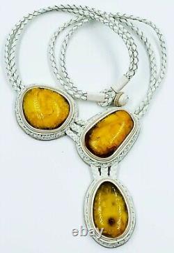 Natural Baltic Amber Necklace Antique Amber Collier Women's Jewelry Necklace