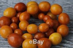 Natural Baltic Amber Necklace Antique Beads 72.69 gr Gorgeous