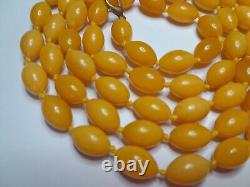 Natural Baltic Amber Necklace Bernstein Olive beads baltic amber