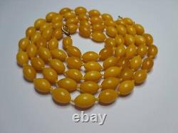 Natural Baltic Amber Necklace Bernstein Olive beads baltic amber