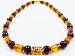 Natural Baltic Amber Necklace Genuine Amber Beads Necklace pressed