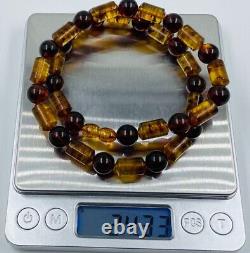 Natural Baltic Amber Necklace Genuine Amber Beads Necklace pressed