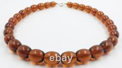 Natural Baltic Amber Necklace Large Amber Beads necklace pressed 57gr