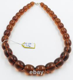 Natural Baltic Amber Necklace Large Amber Beads necklace pressed 57gr