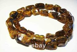 Natural Baltic Amber Necklace Raw Amber Beads Necklace for adults Genuine Amber