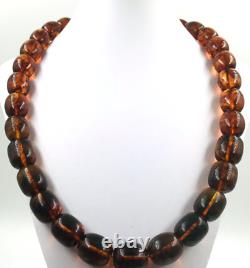 Natural Baltic Amber Necklace large Amber Beads Necklace pressed