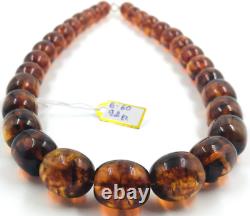 Natural Baltic Amber Necklace large Amber Beads Necklace pressed