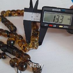 Natural Baltic Amber Prayer 33 Beads Misbaha Tasbih Rosary 60g