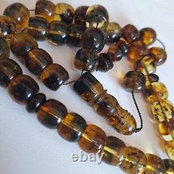 Natural Baltic Amber Prayer 33 Beads Misbaha Tasbih Rosary 60g