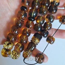 Natural Baltic Amber Prayer 33 Beads Misbaha Tasbih Rosary 60g