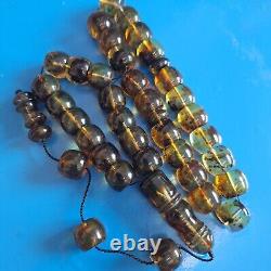 Natural Baltic Amber Prayer 33 Beads Misbaha Tasbih Rosary 60g