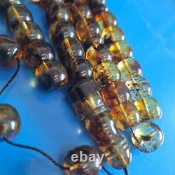 Natural Baltic Amber Prayer 33 Beads Misbaha Tasbih Rosary 60g