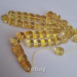 Natural Baltic Amber Prayer 33 Beads Misbaha Tasbih Rosary 61g