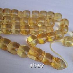 Natural Baltic Amber Prayer 33 Beads Misbaha Tasbih Rosary 61g