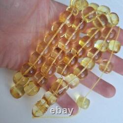 Natural Baltic Amber Prayer 33 Beads Misbaha Tasbih Rosary 61g